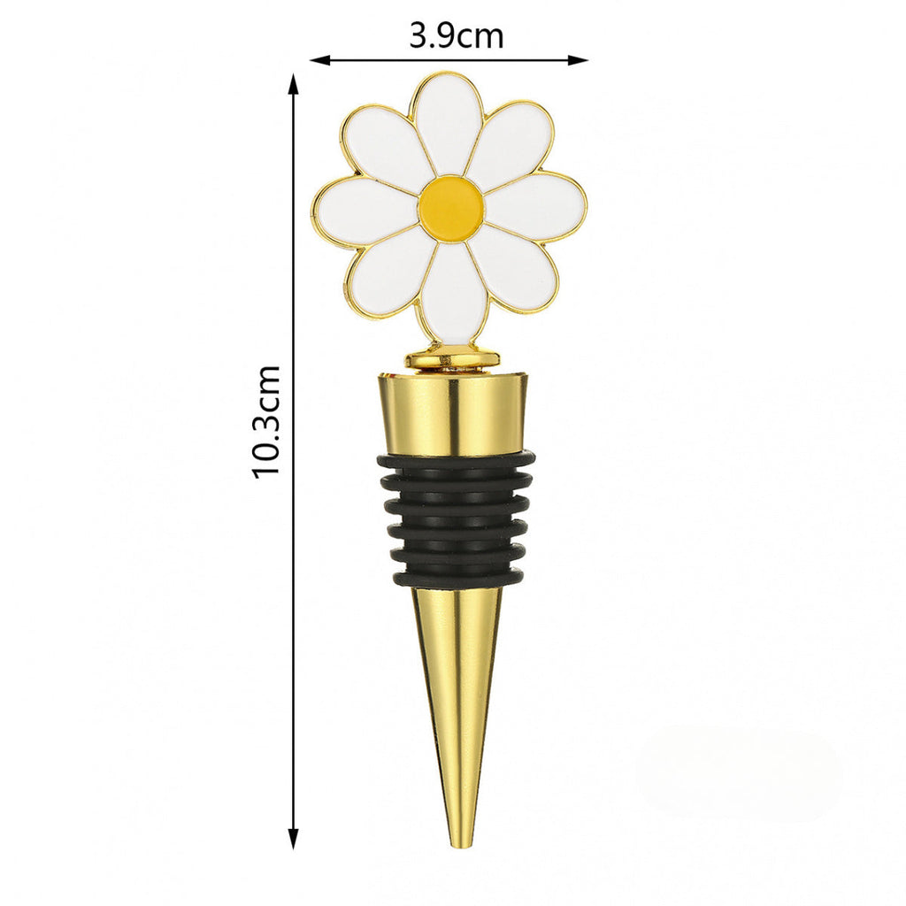 Daisy & Lemon Wine Bottle Stopper – Enamel Nature Topper with Airtight Seal, 2 Styles - Image 6