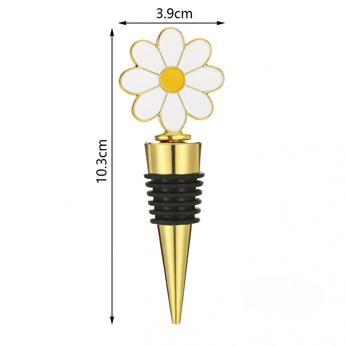 Daisy & Lemon Wine Bottle Stopper – Enamel Nature Topper with Airtight Seal, 2 Styles - Image 6