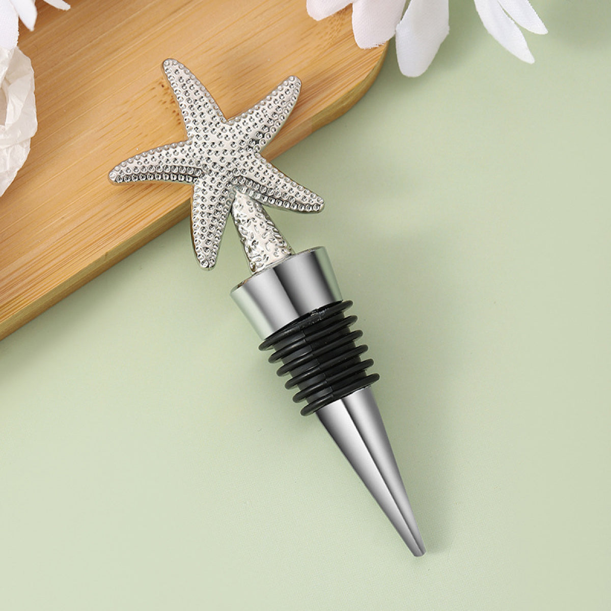 Decorative Wine Bottle Stopper – Silver Metal Topper with Airtight Seal, 4 Styles - Image 10
