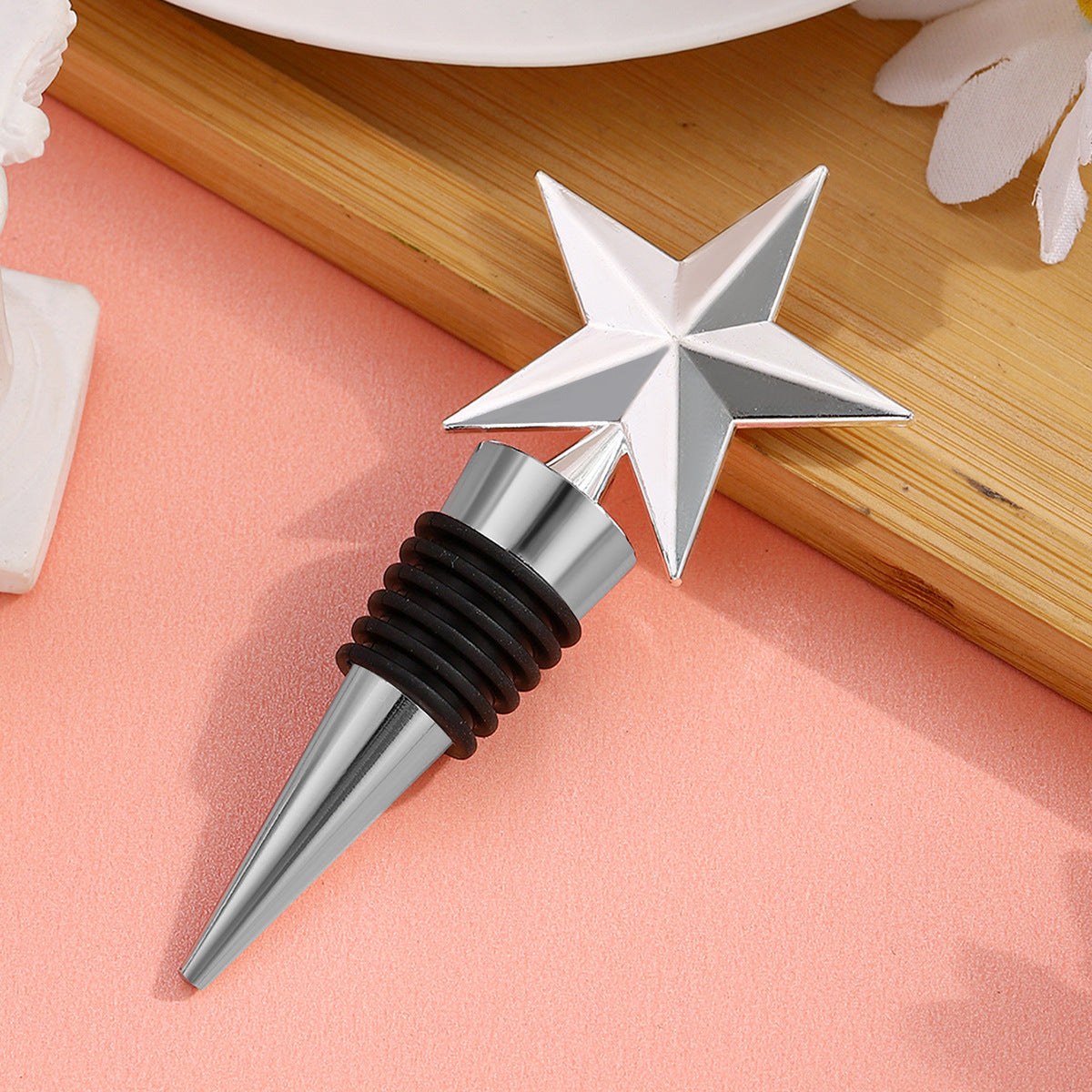 Star Wine Bottle Stopper – Five-Point Metal Star Topper with Airtight Seal, Gold & Silver - Image 9