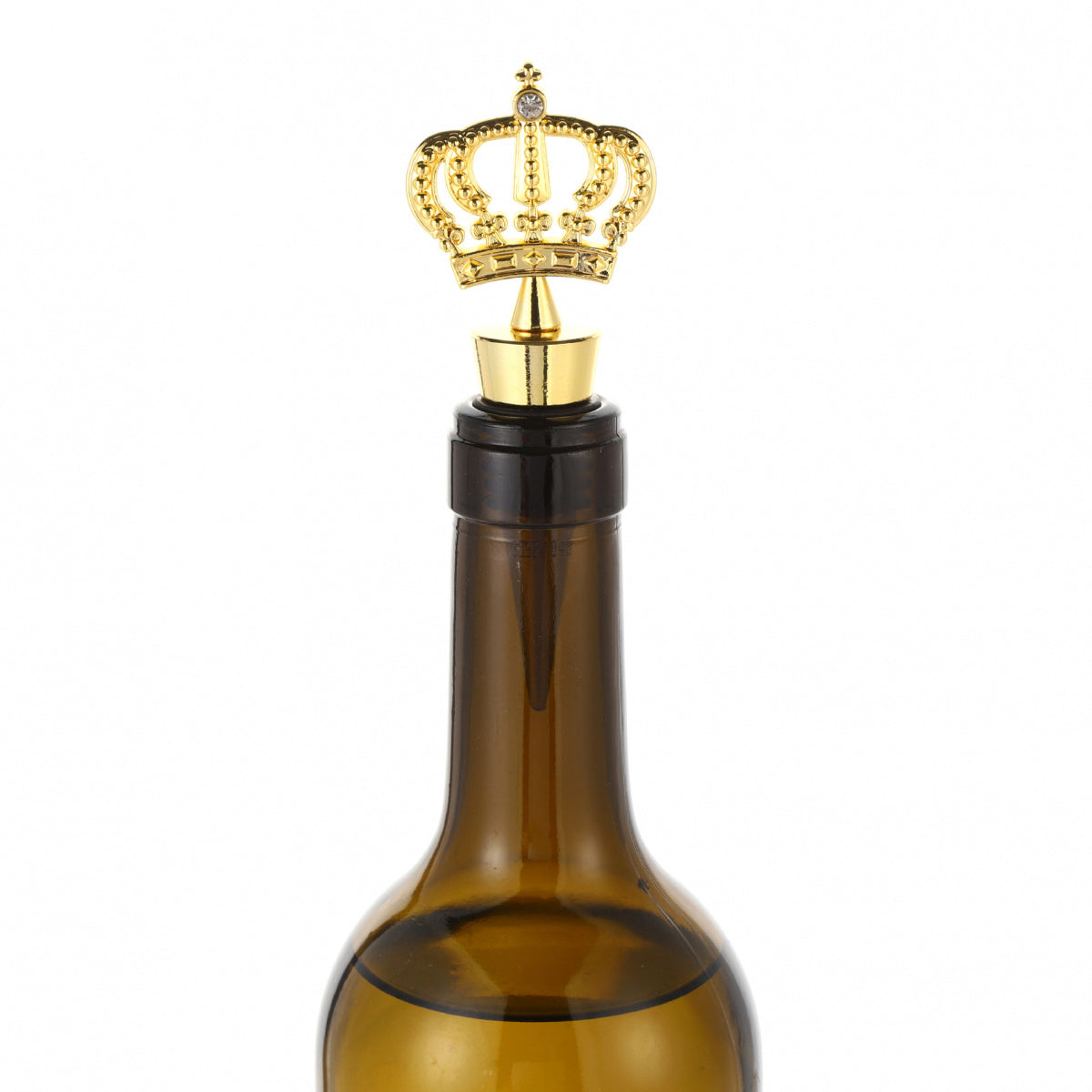 Gold Crown Wine Bottle Stopper – Detailed Metal Crown Topper with Rhinestone Accent and Airtight Seal - Image 7