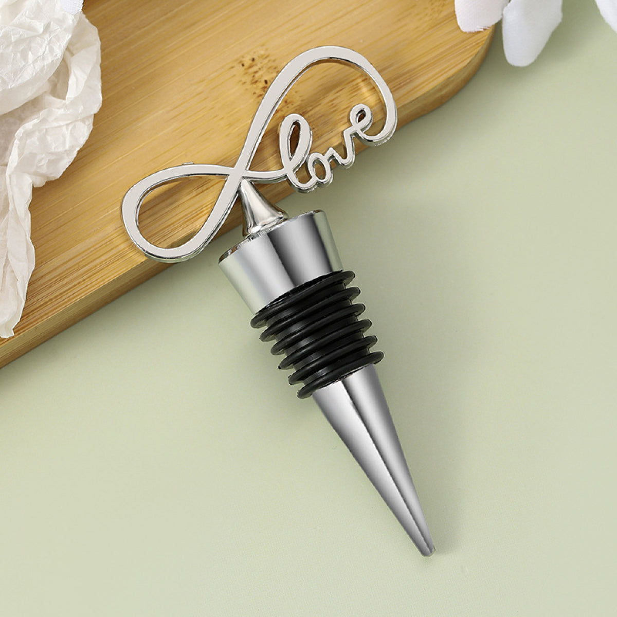 Decorative Wine Bottle Stopper – Silver Metal Topper with Airtight Seal, 4 Styles - Image 14