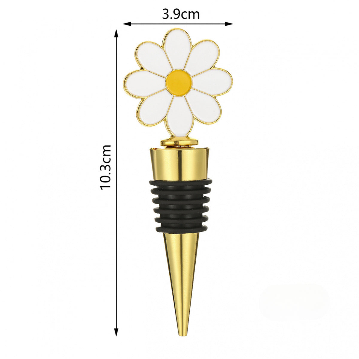 Daisy & Lemon Wine Bottle Stopper – Enamel Nature Topper with Airtight Seal, 2 Styles - Image 8