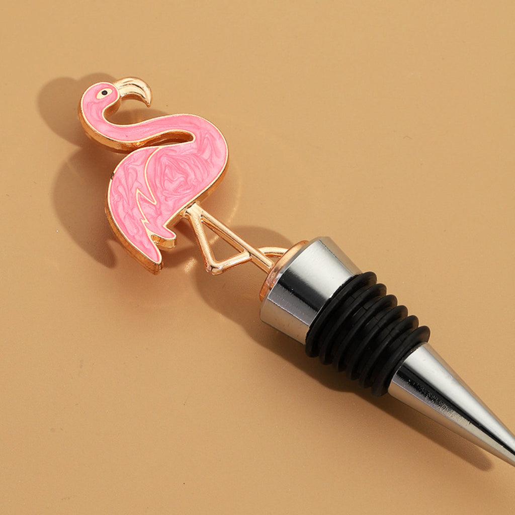 Flamingo Wine Bottle Stopper – Enamel Pink Bird Topper with Airtight Seal - Image 7