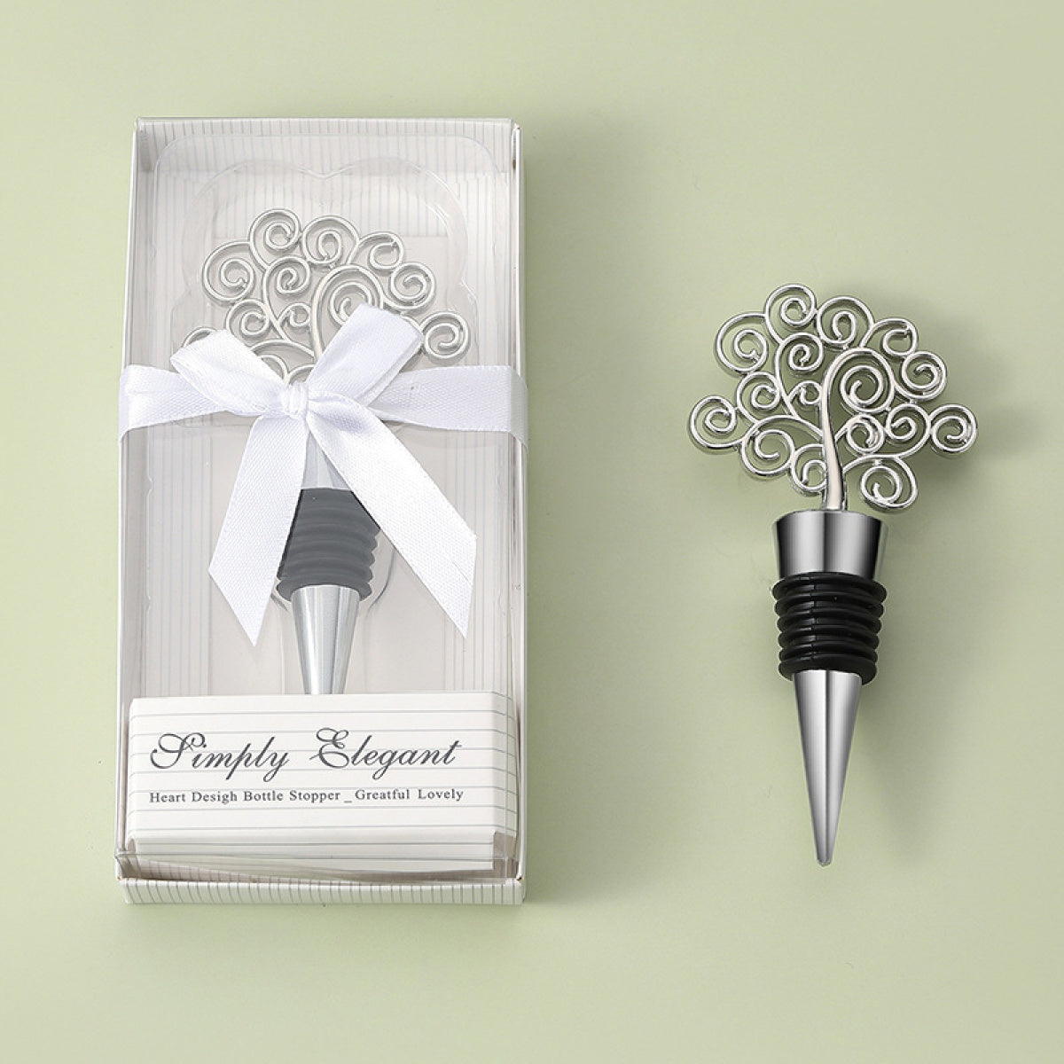 Decorative Wine Bottle Stopper – Silver Metal Topper with Airtight Seal, 4 Styles - Image 3