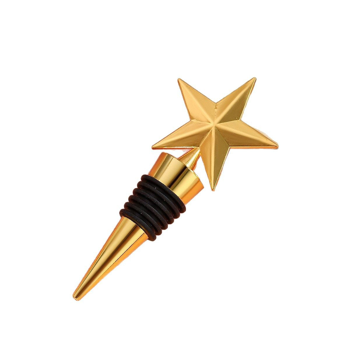 Star Wine Bottle Stopper – Five-Point Metal Star Topper with Airtight Seal, Gold & Silver - Image 5