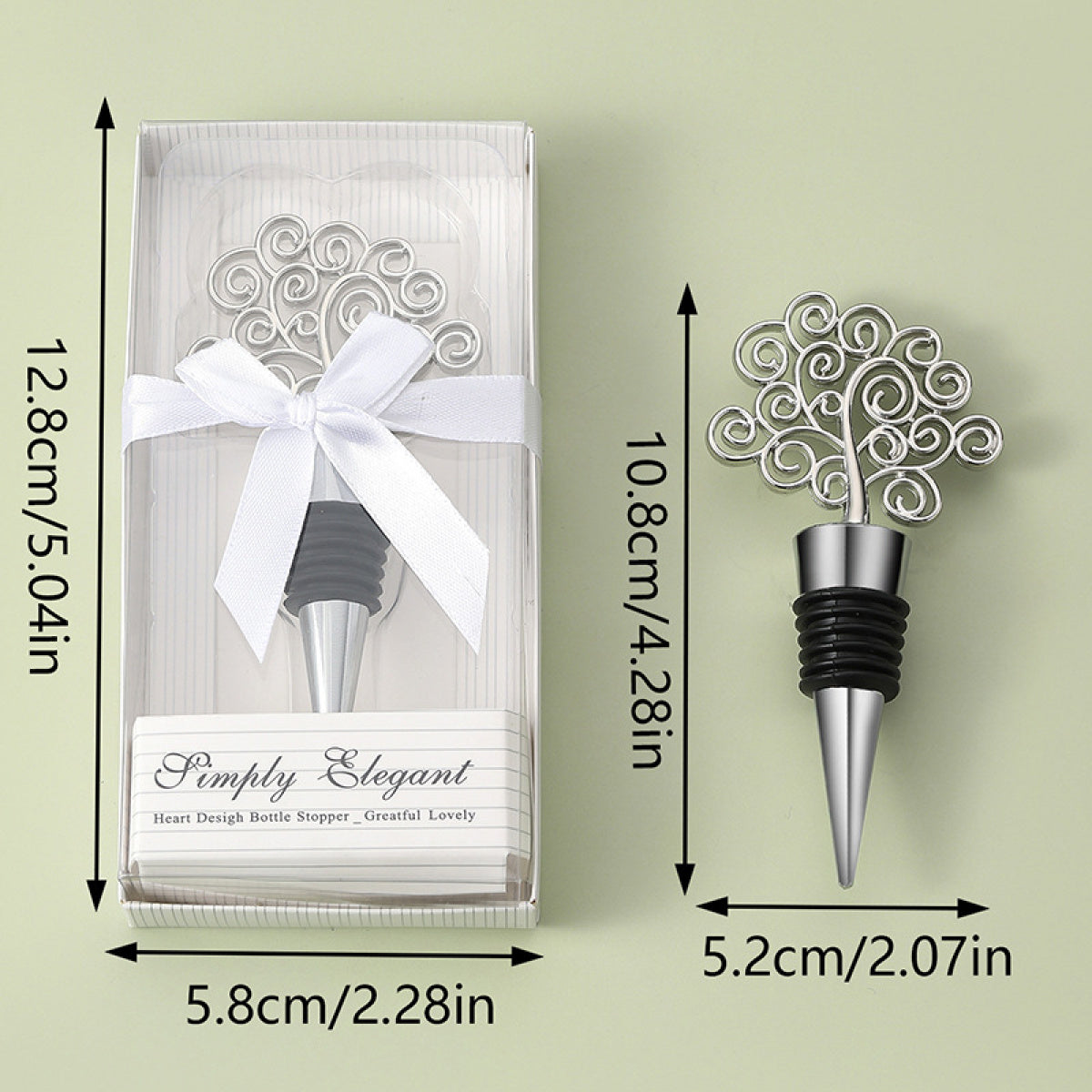 Decorative Wine Bottle Stopper – Silver Metal Topper with Airtight Seal, 4 Styles - Image 7