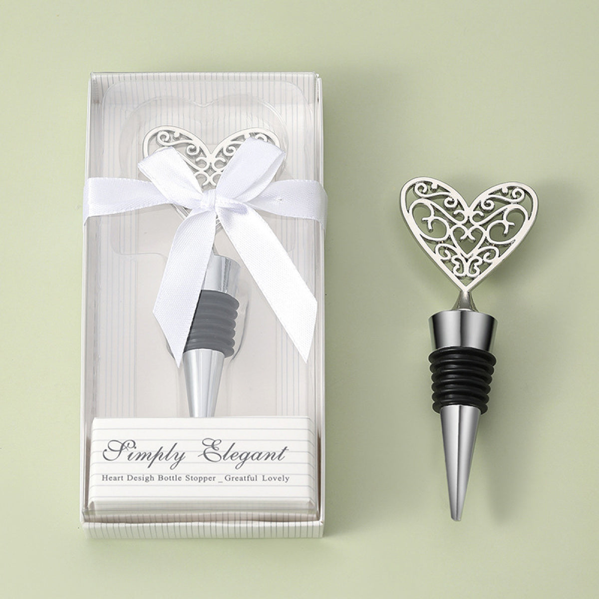 Decorative Wine Bottle Stopper – Silver Metal Topper with Airtight Seal, 4 Styles - Image 2