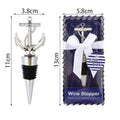 Anchor Wine Bottle Stopper with Gift Box – Nautical Metal Topper with Airtight Seal, Silver & Navy Blue - Image 5