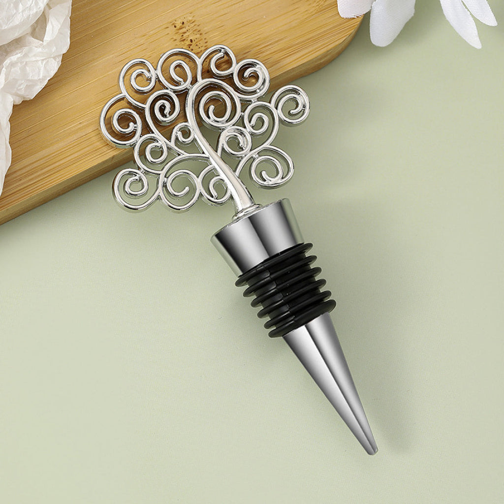 Decorative Wine Bottle Stopper – Silver Metal Topper with Airtight Seal, 4 Styles - Image 18