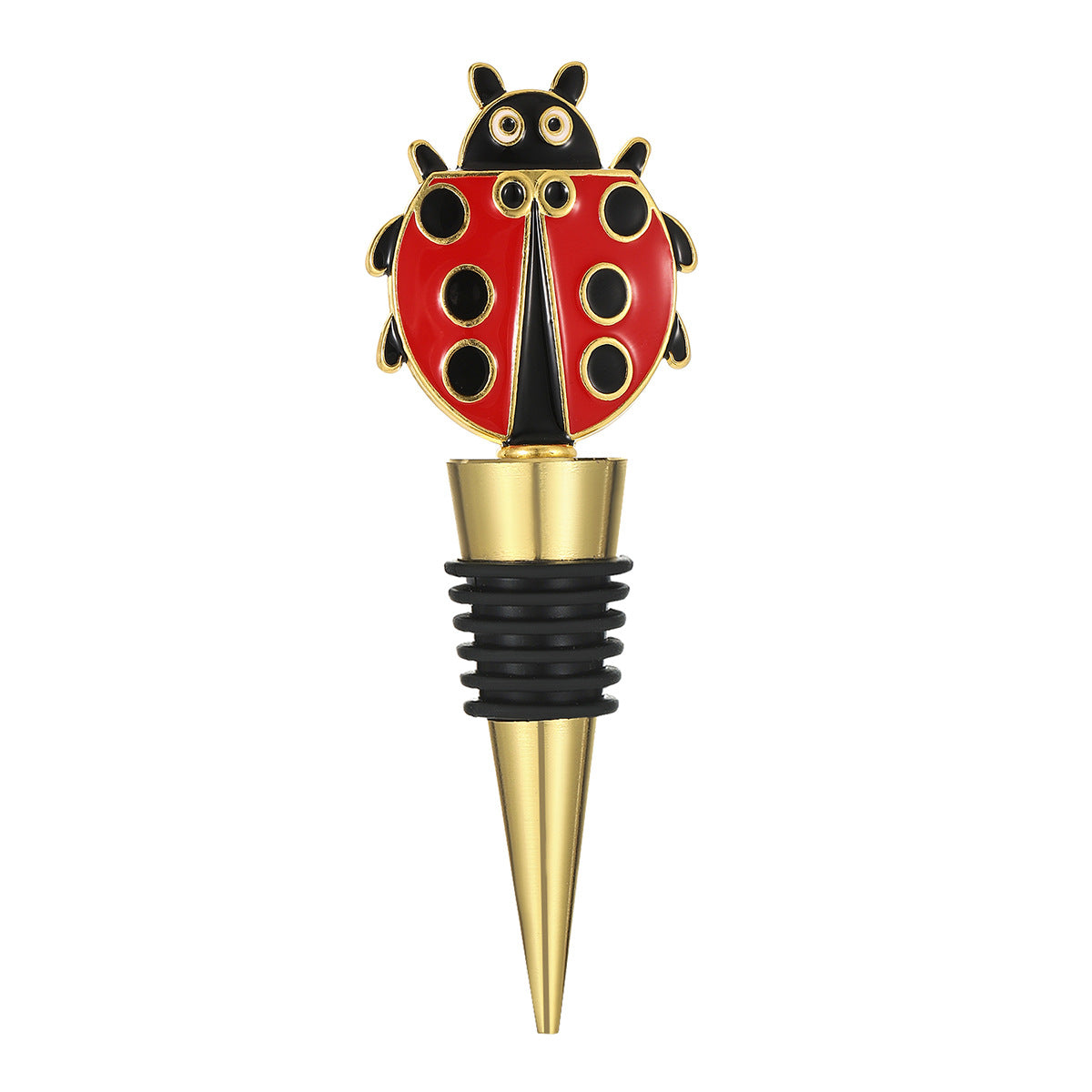 Ladybug Wine Bottle Stopper – Enamel Insect Topper with Airtight Seal, Gold & Silver - Image 14